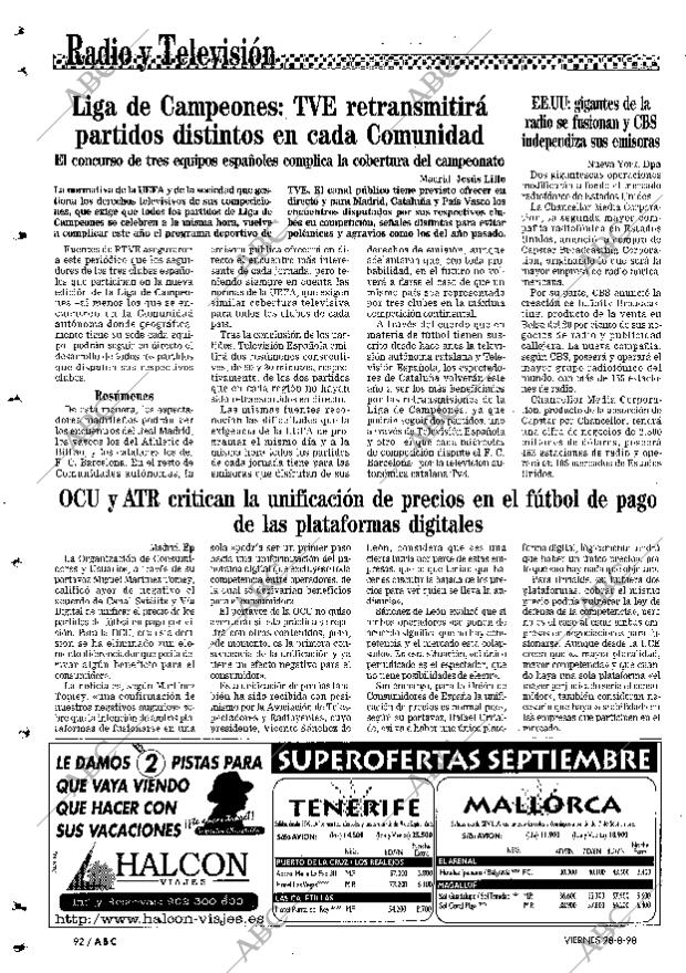 ABC SEVILLA 28-08-1998 página 92