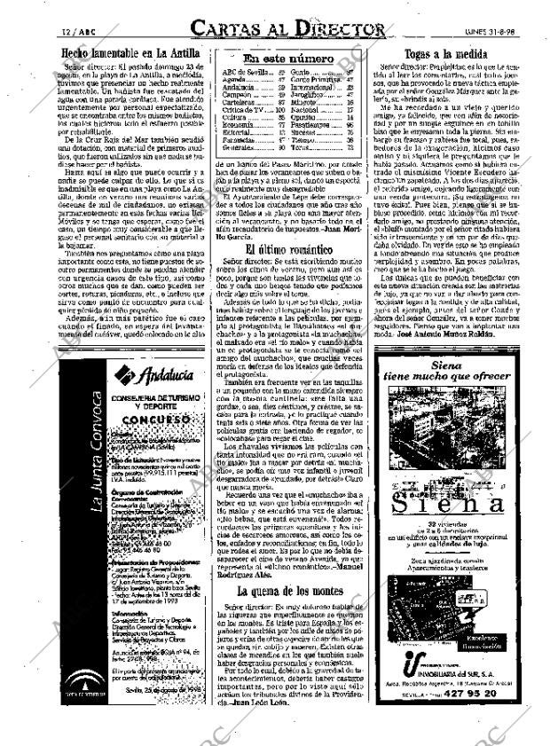 ABC SEVILLA 31-08-1998 página 12