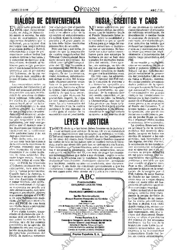 ABC SEVILLA 31-08-1998 página 13