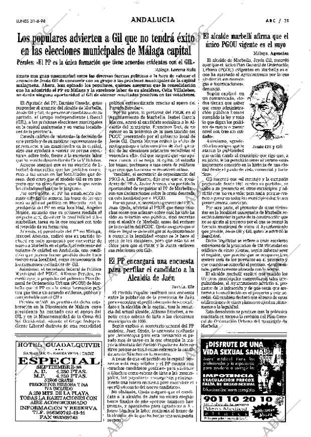 ABC SEVILLA 31-08-1998 página 31