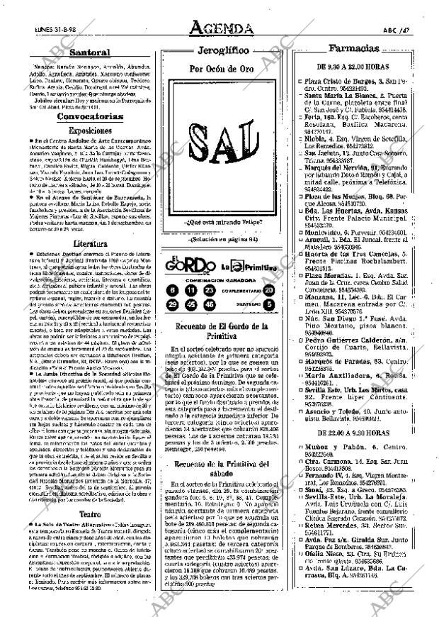 ABC SEVILLA 31-08-1998 página 47