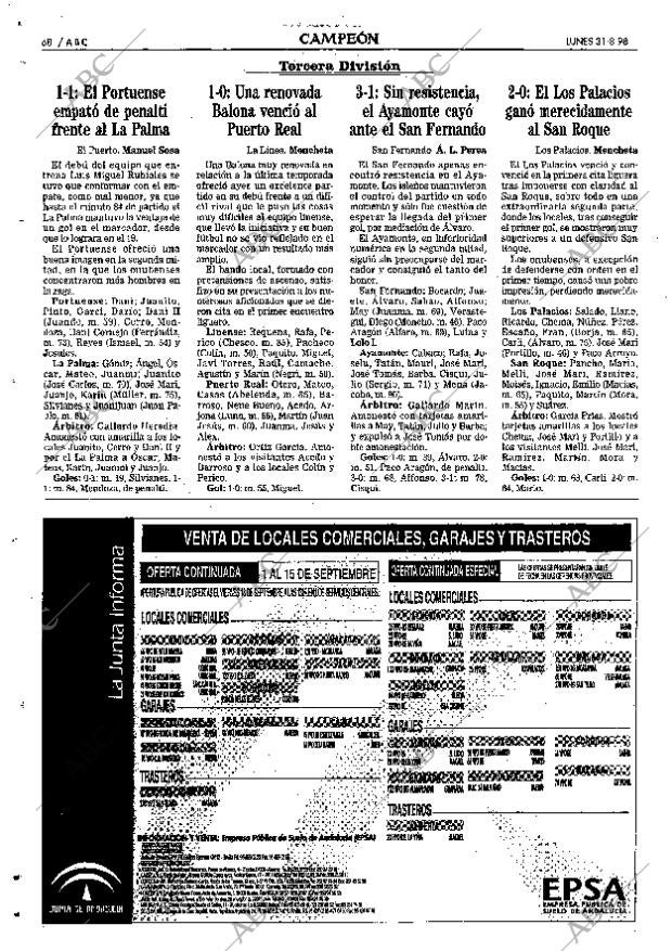 ABC SEVILLA 31-08-1998 página 68