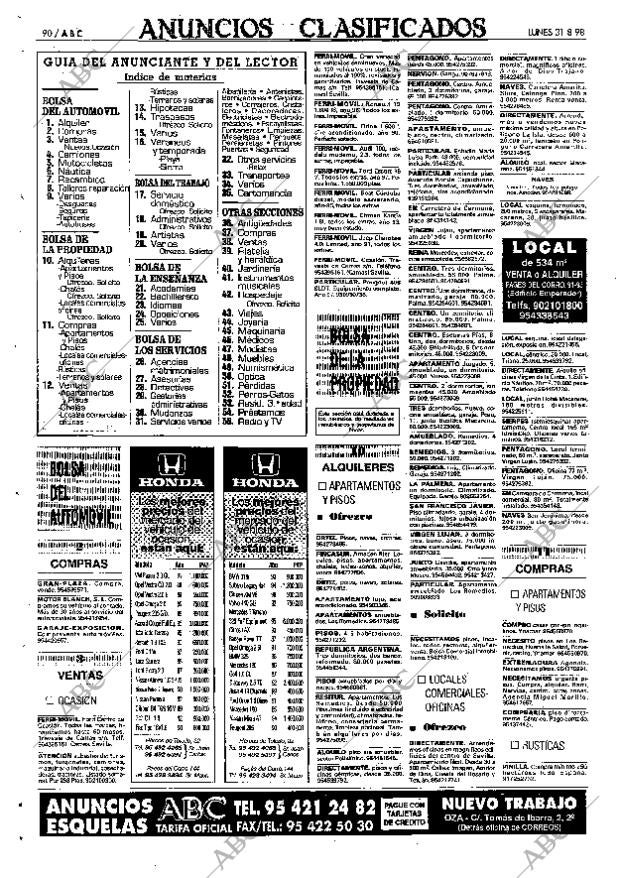 ABC SEVILLA 31-08-1998 página 90