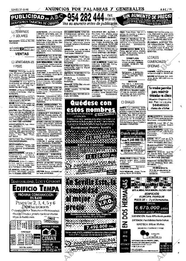 ABC SEVILLA 31-08-1998 página 91