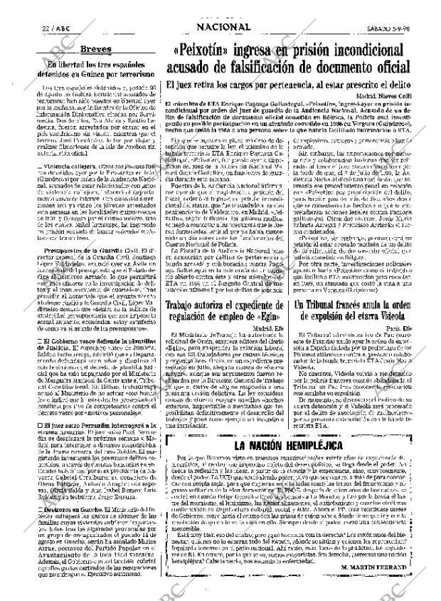 ABC MADRID 05-09-1998 página 22