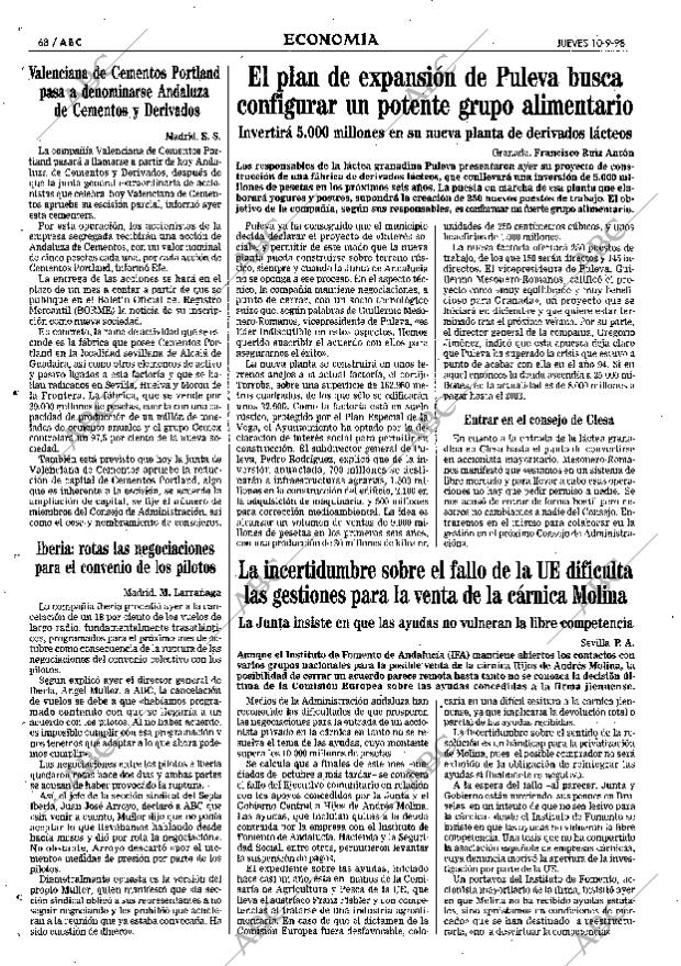 ABC SEVILLA 10-09-1998 página 68