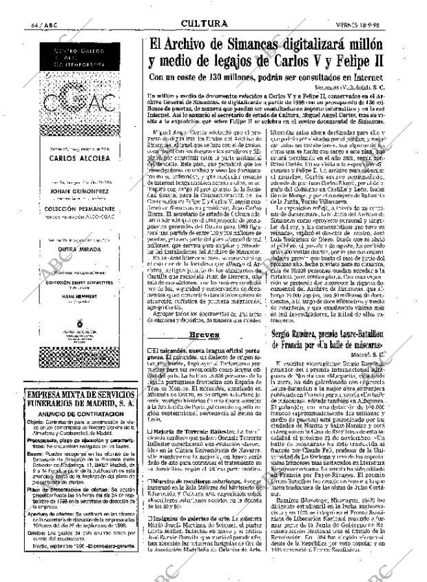 ABC MADRID 18-09-1998 página 64