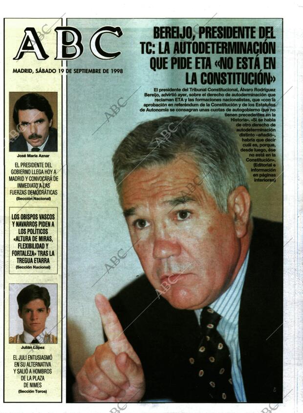 ABC MADRID 19-09-1998 página 1