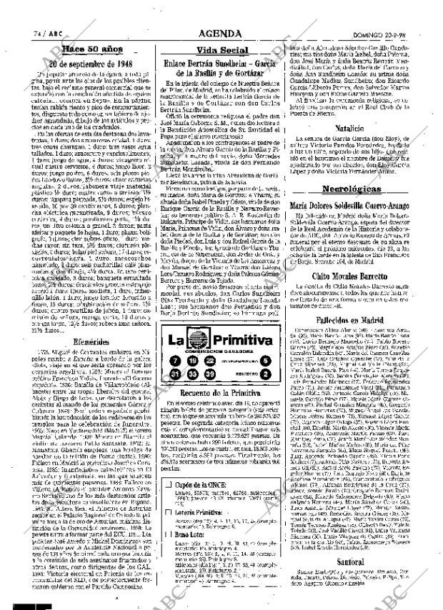 ABC MADRID 20-09-1998 página 74