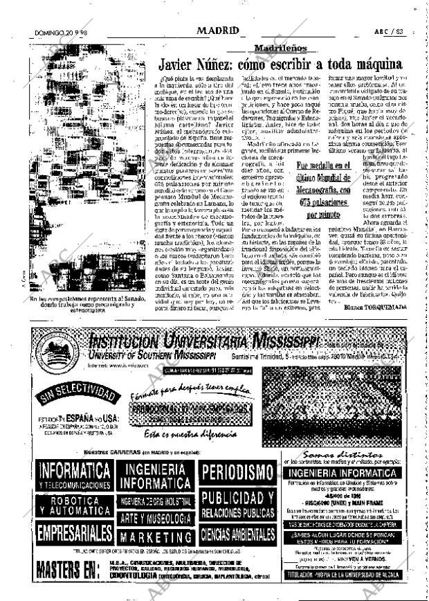 ABC MADRID 20-09-1998 página 83