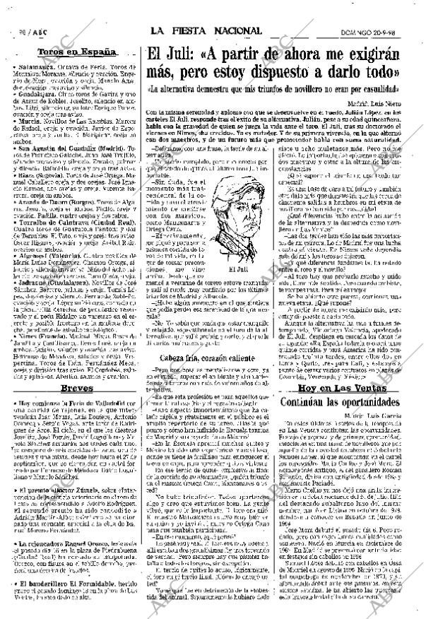 ABC MADRID 20-09-1998 página 98