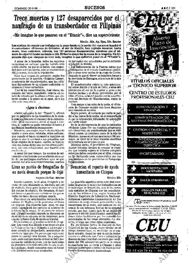 ABC SEVILLA 20-09-1998 página 101