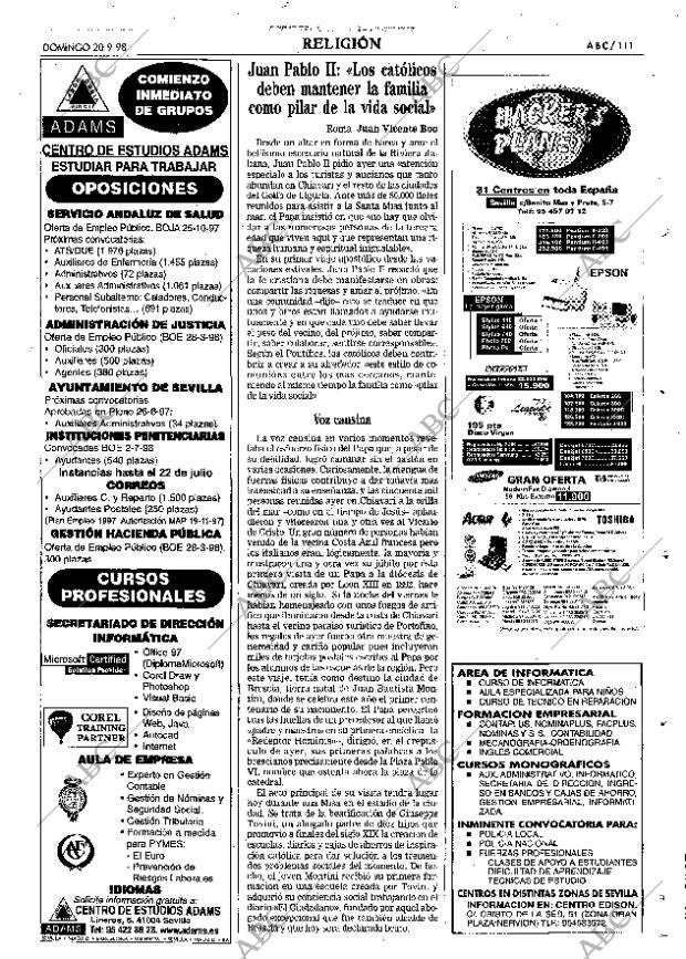 ABC SEVILLA 20-09-1998 página 111