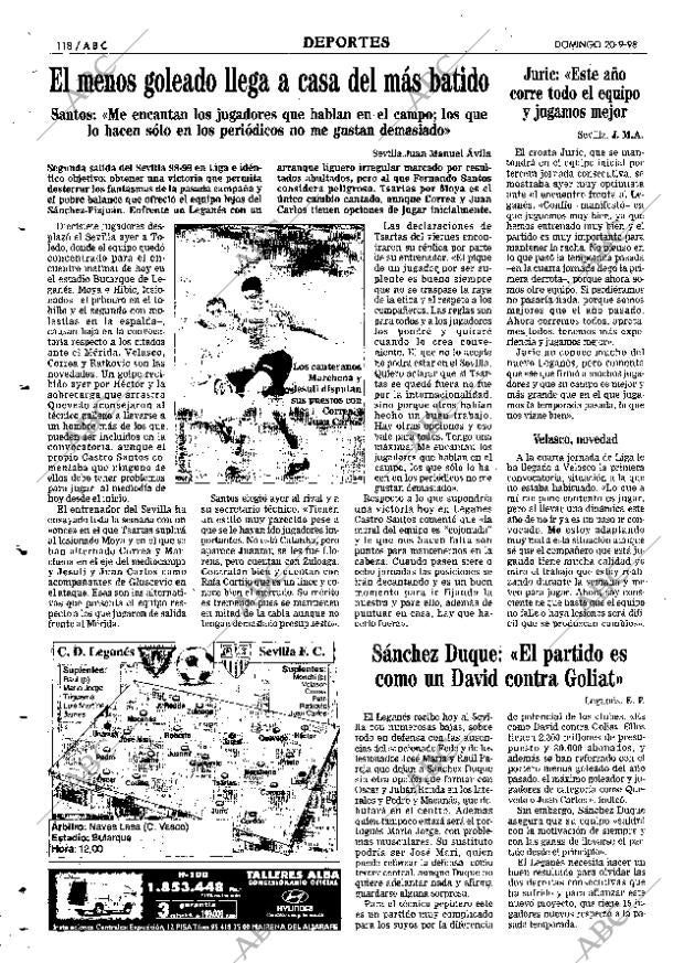 ABC SEVILLA 20-09-1998 página 118