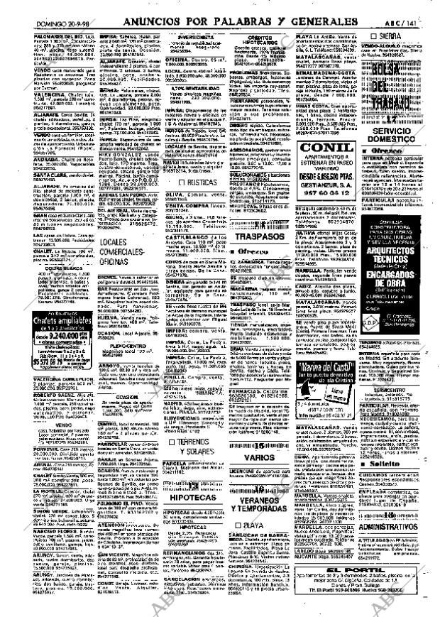 ABC SEVILLA 20-09-1998 página 141