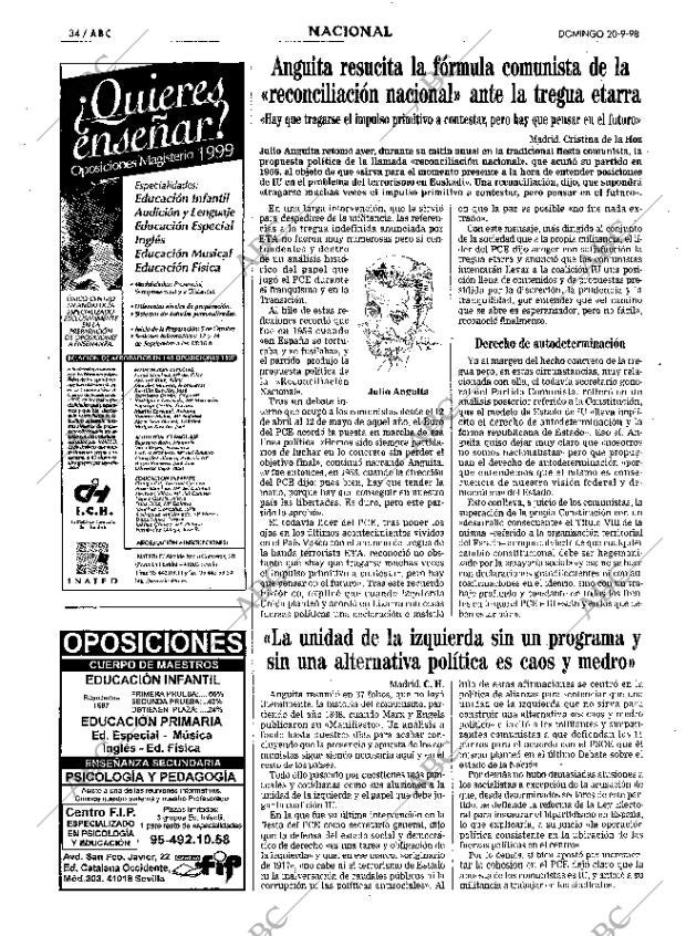 ABC SEVILLA 20-09-1998 página 34