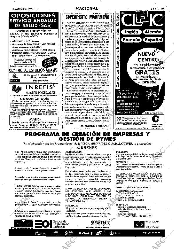 ABC SEVILLA 20-09-1998 página 37
