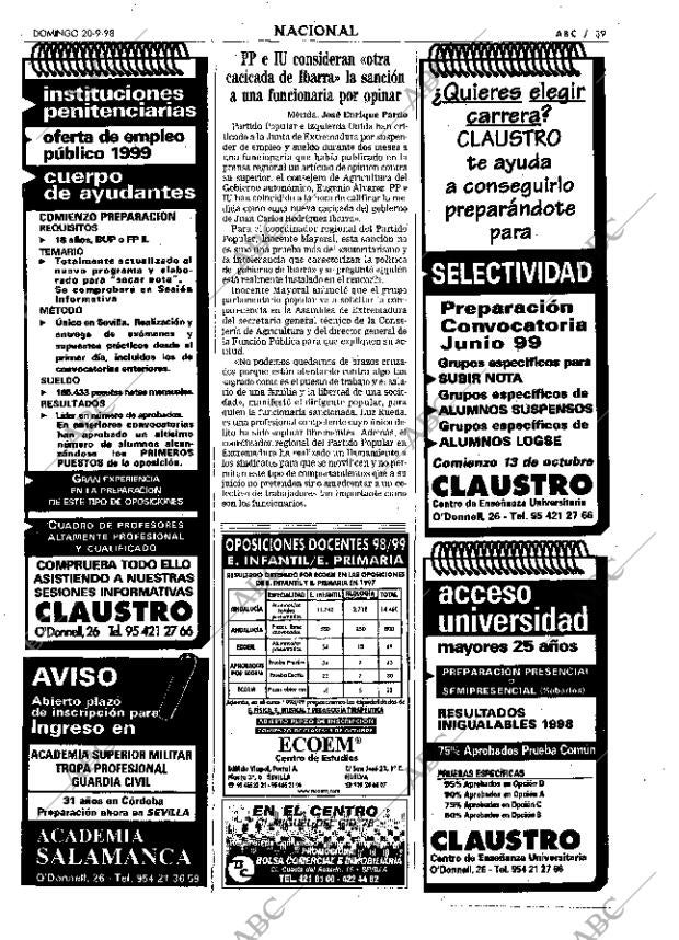 ABC SEVILLA 20-09-1998 página 39