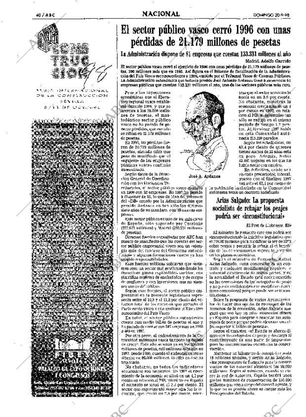 ABC SEVILLA 20-09-1998 página 40