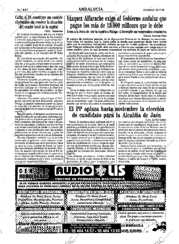 ABC SEVILLA 20-09-1998 página 56