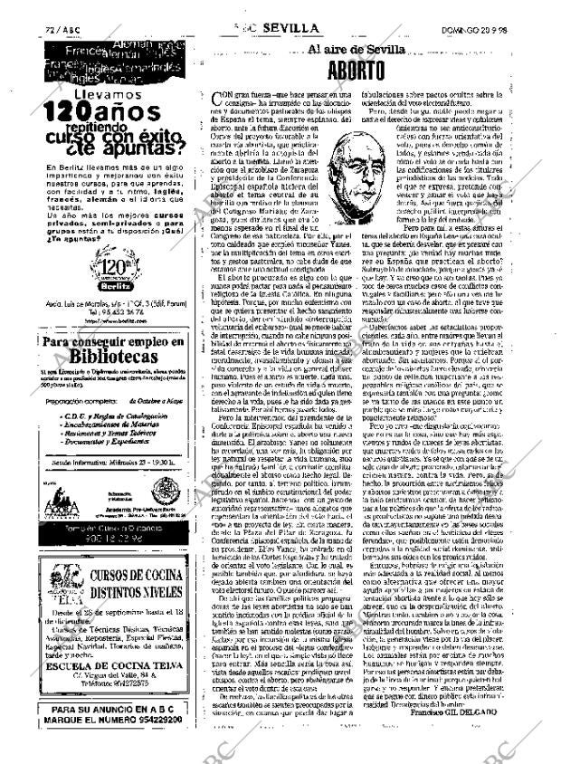 ABC SEVILLA 20-09-1998 página 72