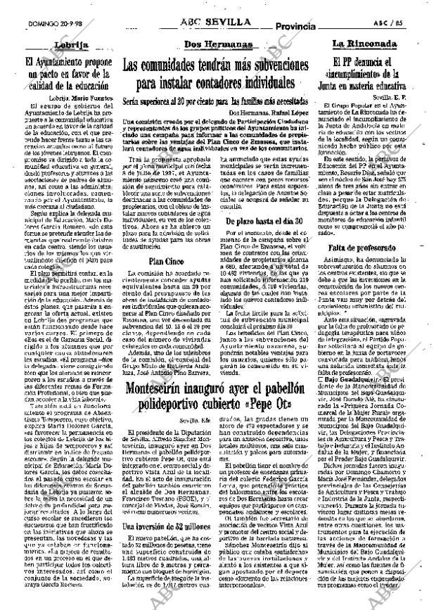 ABC SEVILLA 20-09-1998 página 85