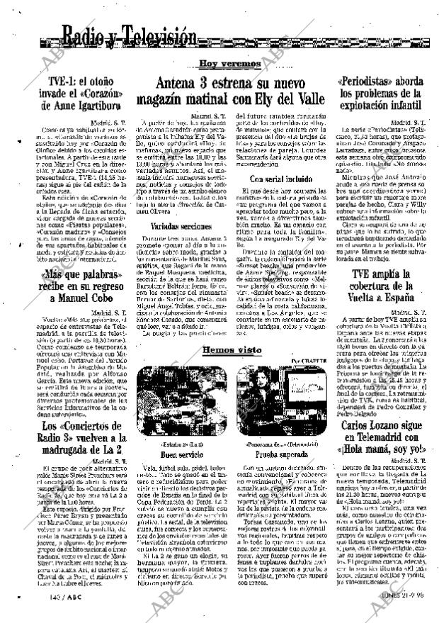 ABC MADRID 21-09-1998 página 140