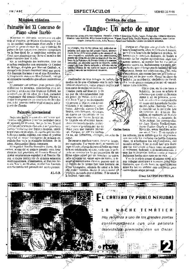 ABC MADRID 25-09-1998 página 108