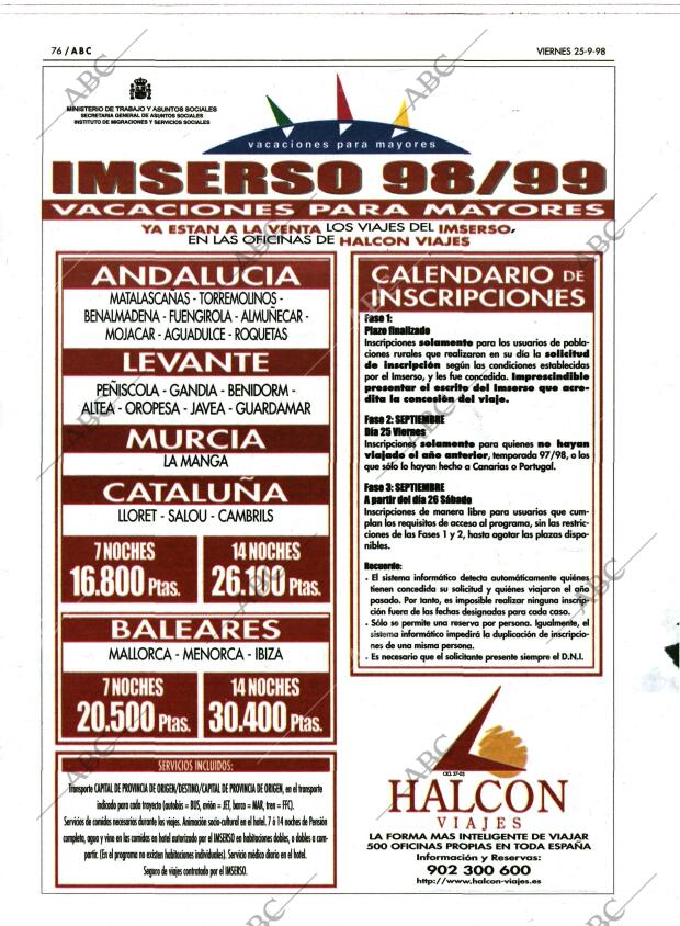 ABC MADRID 25-09-1998 página 76