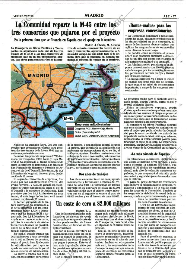 ABC MADRID 25-09-1998 página 77