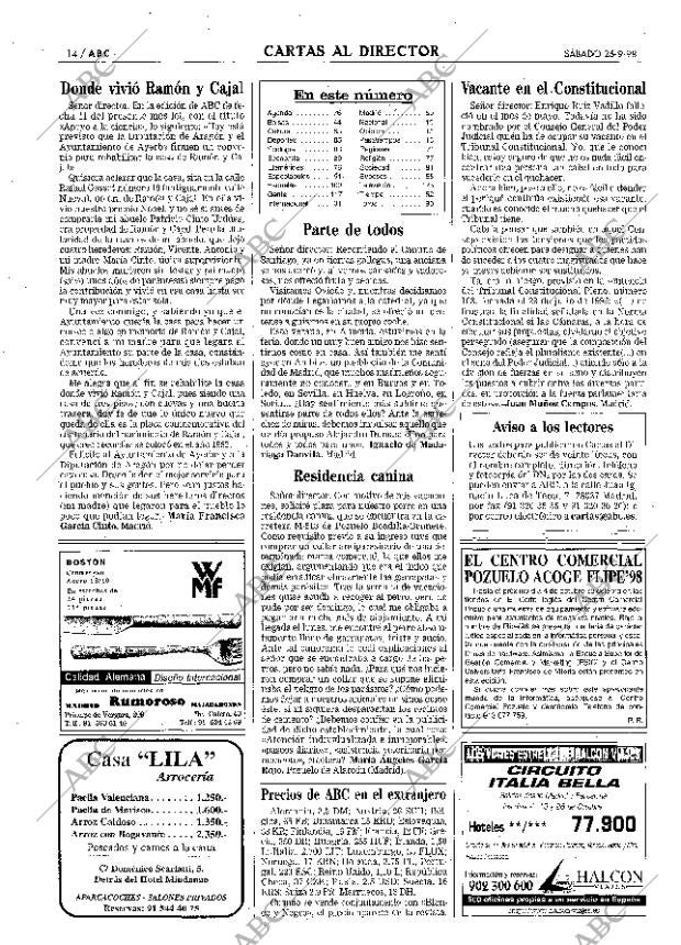 ABC MADRID 26-09-1998 página 14