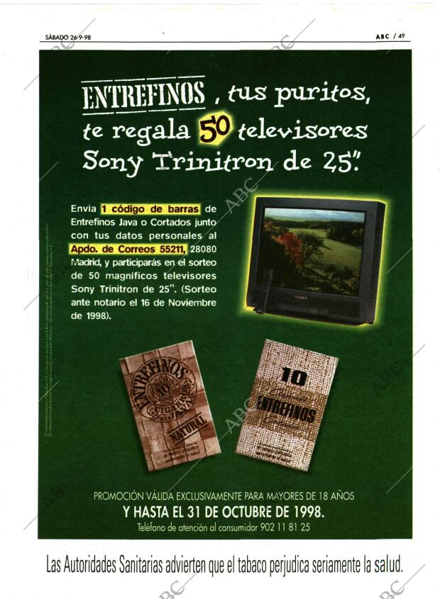 ABC MADRID 26-09-1998 página 49