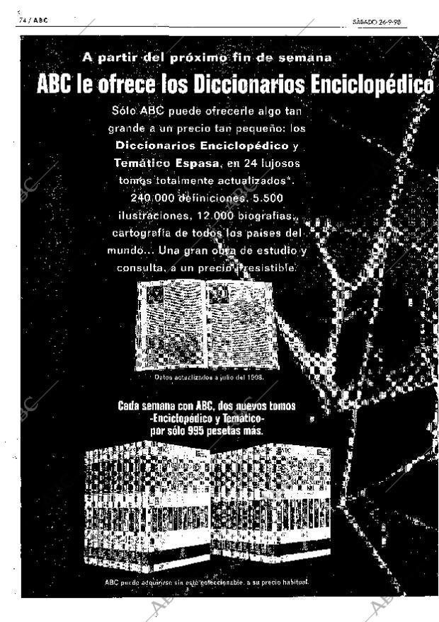 ABC MADRID 26-09-1998 página 74