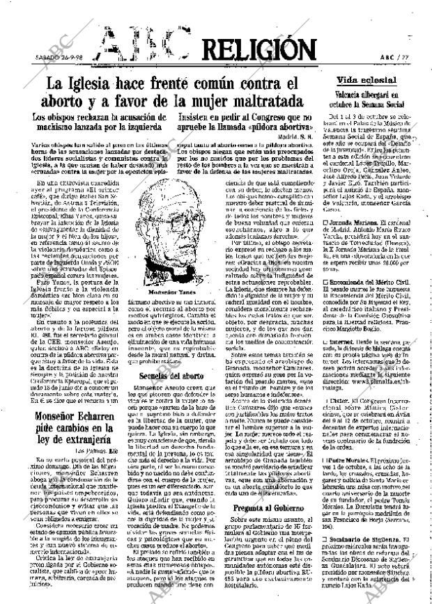 ABC MADRID 26-09-1998 página 77