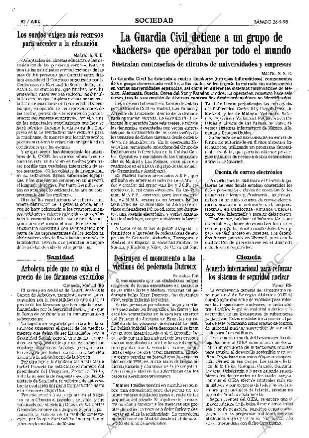 ABC MADRID 26-09-1998 página 82