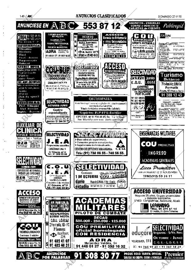 ABC MADRID 27-09-1998 página 140