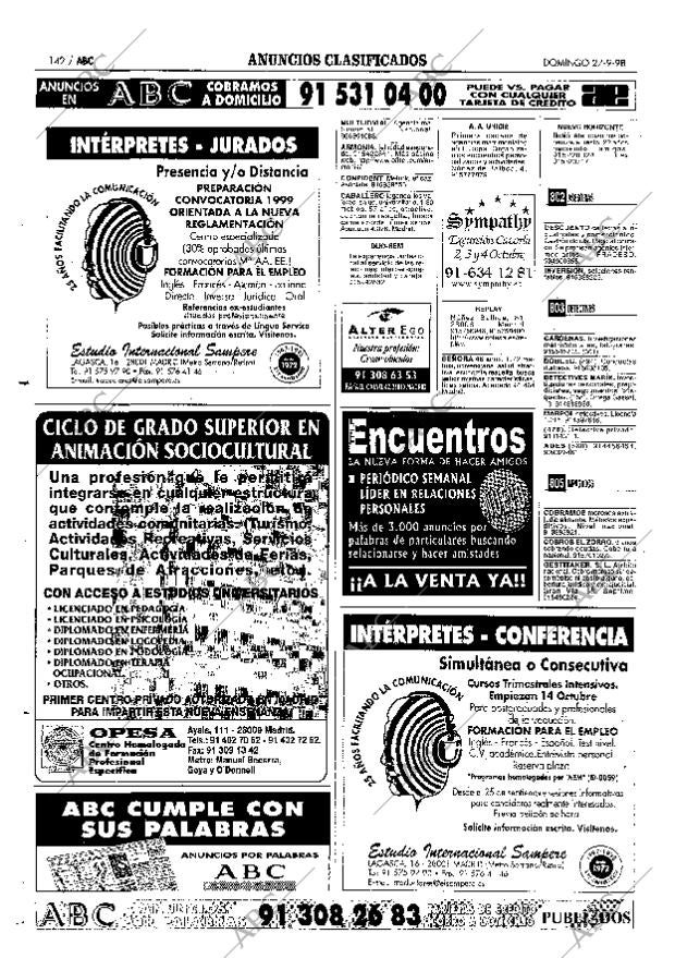 ABC MADRID 27-09-1998 página 142