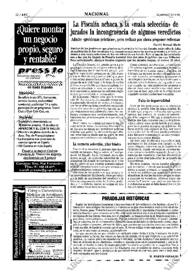 ABC MADRID 27-09-1998 página 32