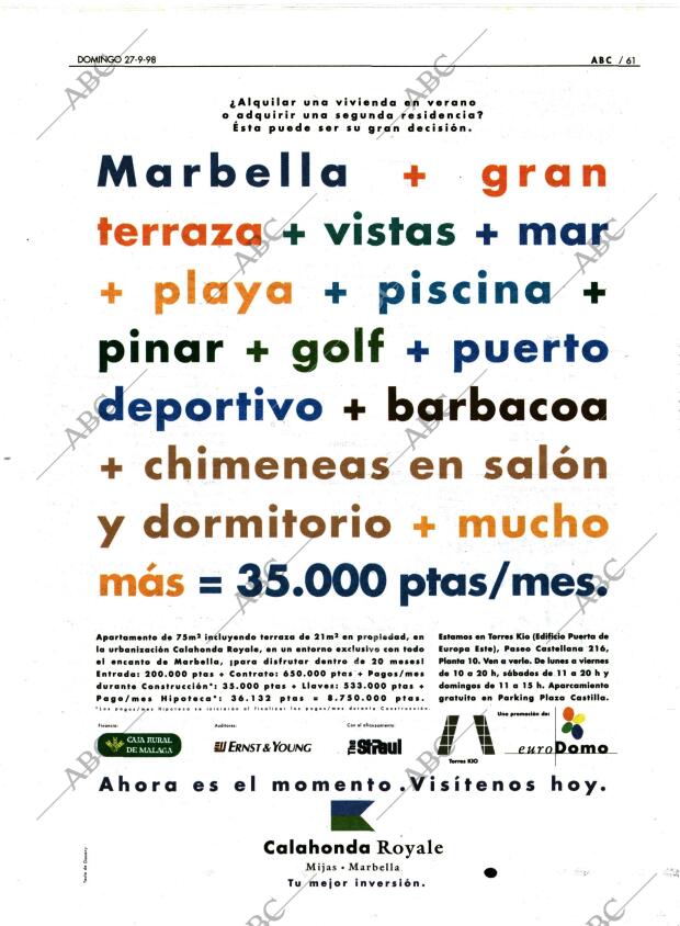 ABC MADRID 27-09-1998 página 61