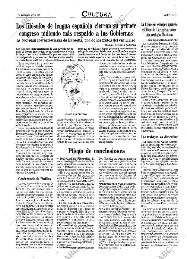 ABC MADRID 27-09-1998 página 63