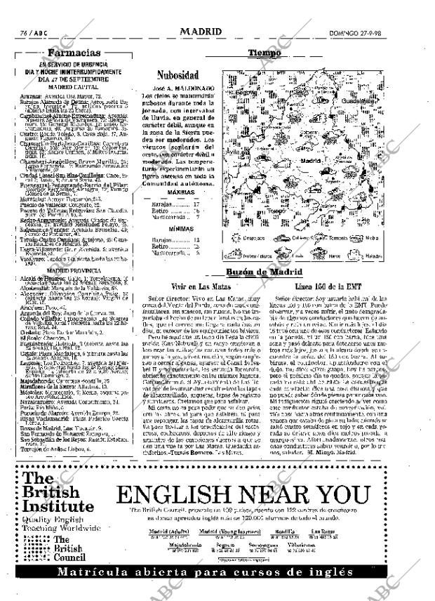 ABC MADRID 27-09-1998 página 76