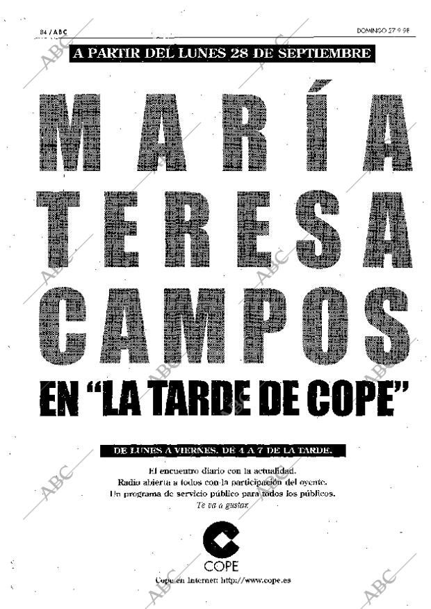 ABC MADRID 27-09-1998 página 84