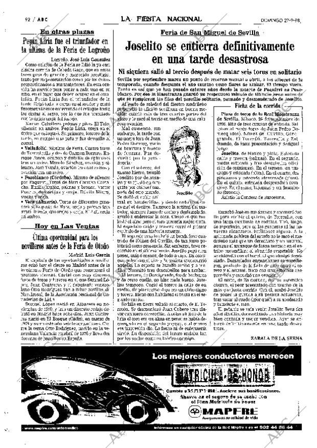 ABC MADRID 27-09-1998 página 92