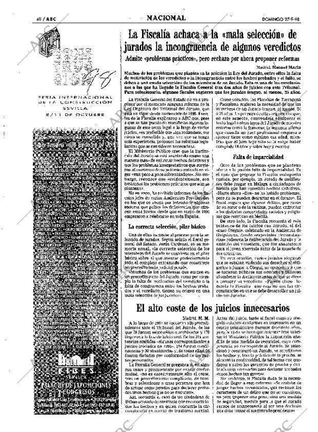 ABC SEVILLA 27-09-1998 página 40