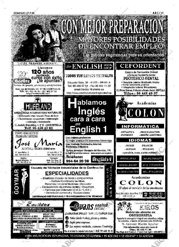 ABC SEVILLA 27-09-1998 página 41