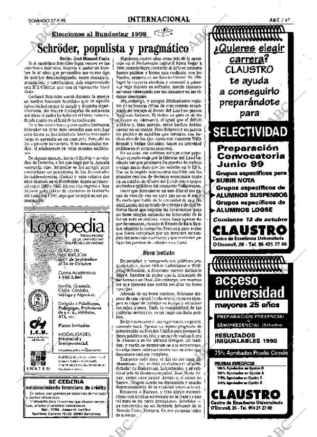 ABC SEVILLA 27-09-1998 página 47