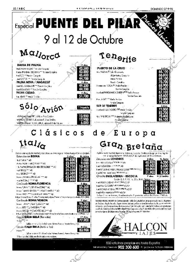 ABC SEVILLA 27-09-1998 página 52