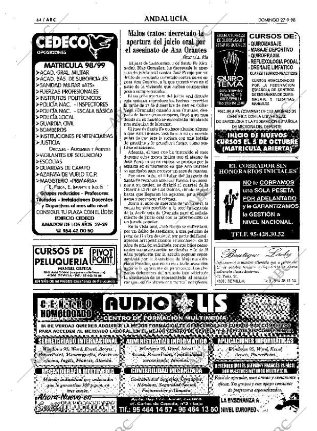 ABC SEVILLA 27-09-1998 página 64