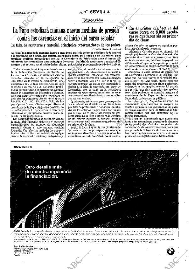 ABC SEVILLA 27-09-1998 página 89