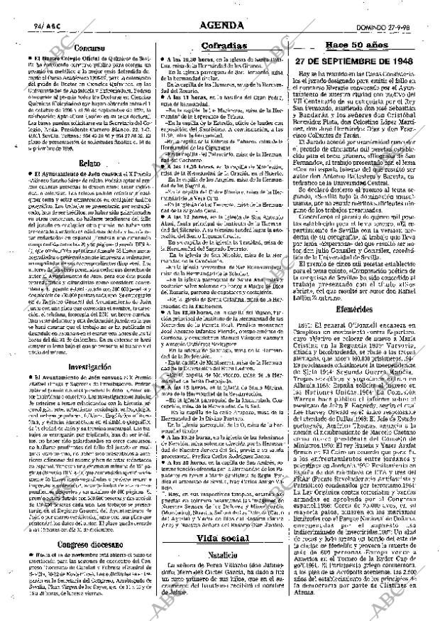 ABC SEVILLA 27-09-1998 página 94